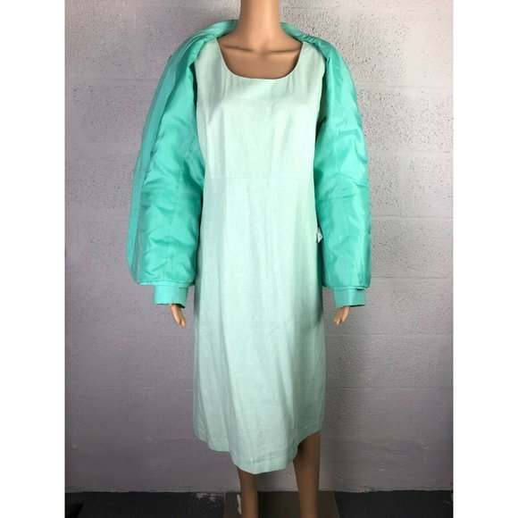 Chadwicks of Boston Women's Teal Suit Dress Style 60443SEAGL Size 16 Balzer sz14 - Picture 4 of 12
